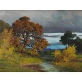 Untitled (Autumn Landscape) by Alois Arnegger, oil on board, sold Aug 2022