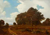 The Meadow at Genesee by David Johnson, oil on board, sold Aug 2022