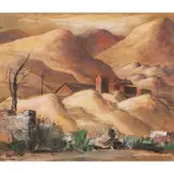 A Gold Hill Mine by Louis Seigriest, 1947, oil on board, sold Aug 2022