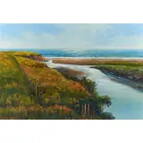 Cliffs by the Ocean by Ben Abril, oil on canvas, sold Aug 2022