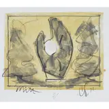 Mitt by Claes Oldenburg, 1973, lithograph in colors, sold Sep 2022
