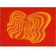 Dancing Pumpkin (YOR) by Yayoi Kusama, 2004, screenprint, sold Sep 2022