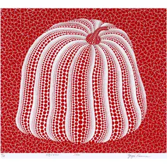 Red Colored Pumpkin by Yayoi Kusama, 1994, screenprint, sold Sep 2022