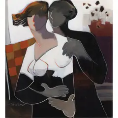 Midsummer Night by Hessam Abrishami, 2000, oil on canvas, sold Sep 2022