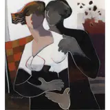 Midsummer Night by Hessam Abrishami, 2000, oil on canvas, sold Sep 2022