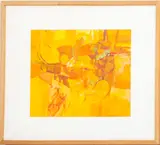 Harmony in Orange by Mary Winterfield, 1989, Oil on Board, sold Jun 2024