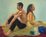 Interior Scene by Penny Purpura, Oil on Canvas, sold Jun 2024