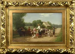 Untitled by Samuel S. Carr, oil on canvas, sold Nov 2023