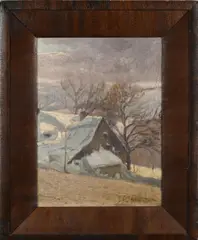Untitled by John Henry Twachtman, oil on canvas board, sold Nov 2023