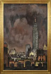 Untitled by Adolf Dehn, oil on board, sold Nov 2023