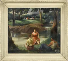 Untitled by Leon Kroll, oil on canvas, sold Nov 2023