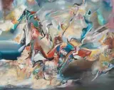 Le Tourel", 1978/79 by Theo Gerber, oil on canvas, offered Mar 2023