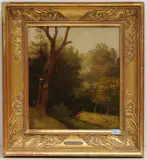 Am Waldrand by Wolfgang Adam Töpffer, oil, offered Mar 2023