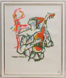 Mandolinenspieler mit Tänzerin by Alois Carigiet, 1954, color lithograph, sold Mar 2023
