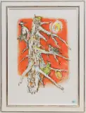 Der Spechtbaum by Alois Carigiet, 1968, color lithograph, sold Mar 2023