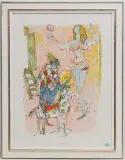Jongleuse by Alois Carigiet, 1972, color lithograph, sold Mar 2023