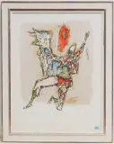 Falkner by Alois Carigiet, 1969, color lithograph, sold Mar 2023
