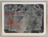 Zu fünft diskutierend by Hans Erni, 1979, color lithograph, sold Mar 2023