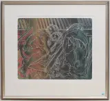 Liebespaar im Pferdestall by Hans Erni, 1987, color lithograph, sold Mar 2023