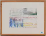 Ohne Titel by Pierre Haubensak, 1988, pencil, sold Mar 2023