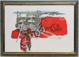 Pferdewagen by Rudolf Mirer, 1988, color lithograph, sold Mar 2023