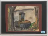 Brunnen in Steffisburg by Michael Stettler, 1927, watercolor, sold Mar 2023
