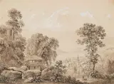 Blick auf Sallanches gegen den Mont-Blanc by Samuel Birmann, pencil, offered Dec 2022