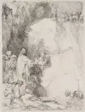 Die kleine Auferweckung des Lazarus by Harmensz. van Rijn Rembrandt, etching, offered Dec 2022