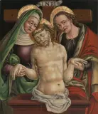 Grablegung by Abruzzen, 16.Jh., oil on panel, offered Dec 2022