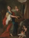 Hl. Cäcilia by Österreich, 18.Jh., oil on canvas, sold Dec 2022