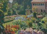 Sommerlicher Garten by Ulrich Hübner, oil on canvas, sold Dec 2022