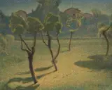 zugeschrieben "Sole sul Prato by Angelo Barabino, 1950, oil, sold Dec 2022
