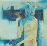 Toga by J. Sultan Ali, 1965, oil on canvas, sold Dec 2022