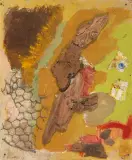 Ohne Titel by Rita Kernn-Larsen, 1975, oil, offered Dec 2022