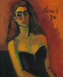 Portrait von Sonja by Gernot Kissel, 1990, oil on canvas, sold Dec 2022