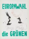 Europawahl: die Grünen by Joseph Beuys, offset lithograph, sold Dec 2022
