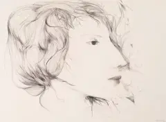 Ella by Servando Cabrera Moreno, 1972, mixed media, sold Dec 2022