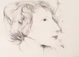 Ella by Servando Cabrera Moreno, 1972, mixed media, sold Dec 2022