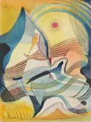 Ohne Titel by Edmund Kesting, 1945, watercolor, sold Dec 2022