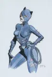 Catwoman by Enrico Marini, 2018, watercolor, sold Dec 2022
