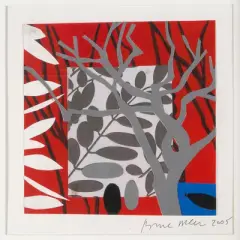 Trees by Bruce McLean, 2005, collage, offered Dec 2022