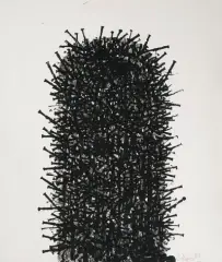 Kaktus by Günther Uecker, 1984, lithograph, sold Dec 2022