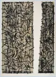 Lohengrin by Günther Uecker, 1986, color lithograph, sold Dec 2022