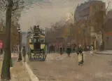 Strassenszene by Paul Chocarne-Moreau, oil, sold Dec 2022