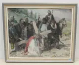 Die Kreuztragung by Aurel Naray, oil on canvas, sold Dec 2022