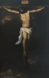 Die Kreuzigung by Sevilla, Mitte 17.Jh., oil on canvas, offered Dec 2022