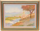 St. Tropez by Mattéo Brondy, 1909, watercolor, offered Dec 2022