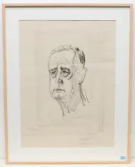Bildnis Carl Jacob Burckhardt II by Otto Dix, 1961, lithograph, sold Dec 2022