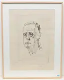 Bildnis Carl Jacob Burckhardt II by Otto Dix, 1961, lithograph, sold Dec 2022