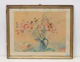 Blumenstrauss in Vase mit Büchern by Georges d'Espagnat, watercolor, offered Dec 2022